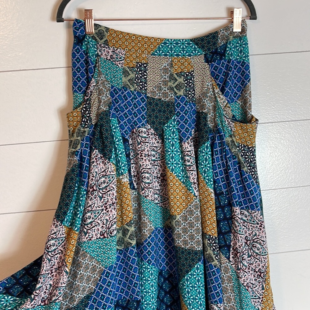 Pyramid Collection 14~Blue Multi Patchwork-Look D… - image 2